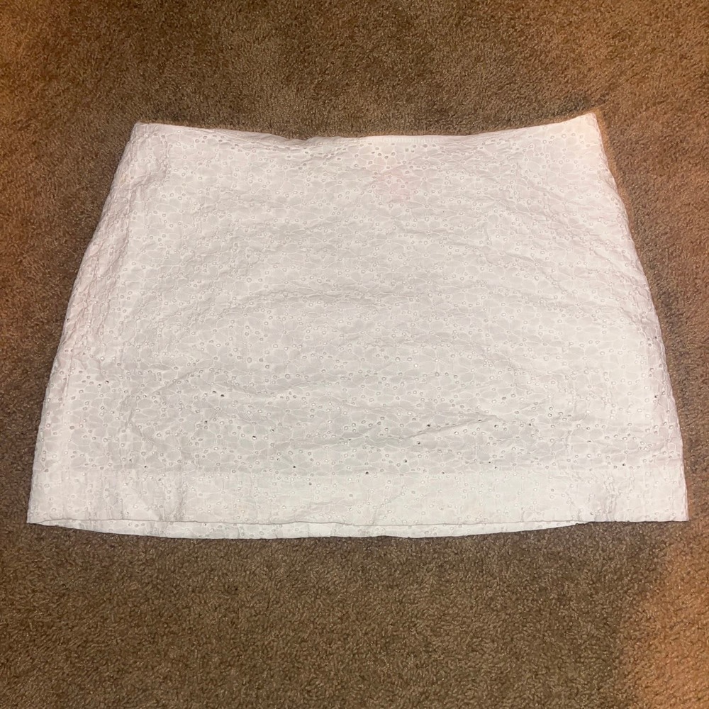 Lily Pulitzer Cotton Blend White Skirt - 10 - Picture 1 of 3